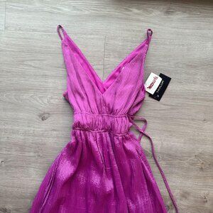 Magenta v-neck maxi dres -- never worn before